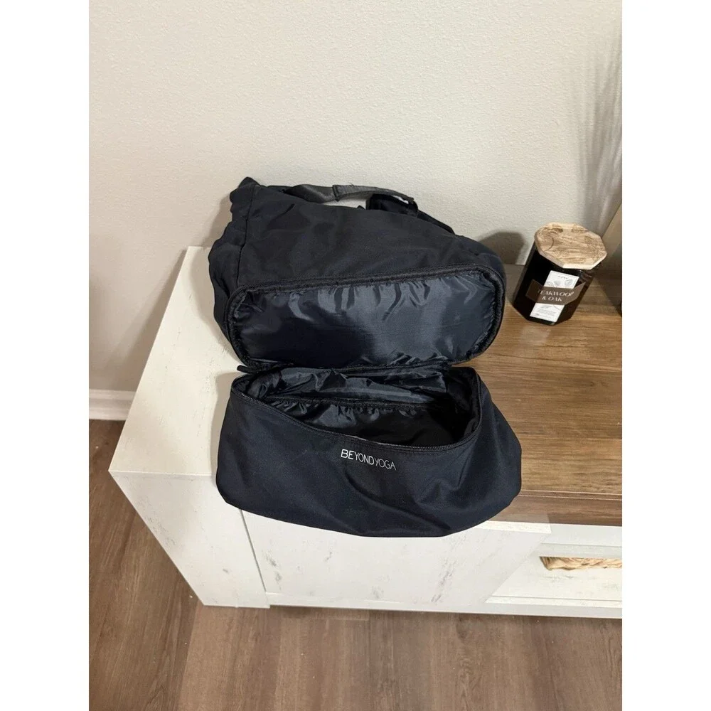 Beyond Yoga Black Nylon Backpack 25L Zip Closure 1 Pocket Adjustable Strap